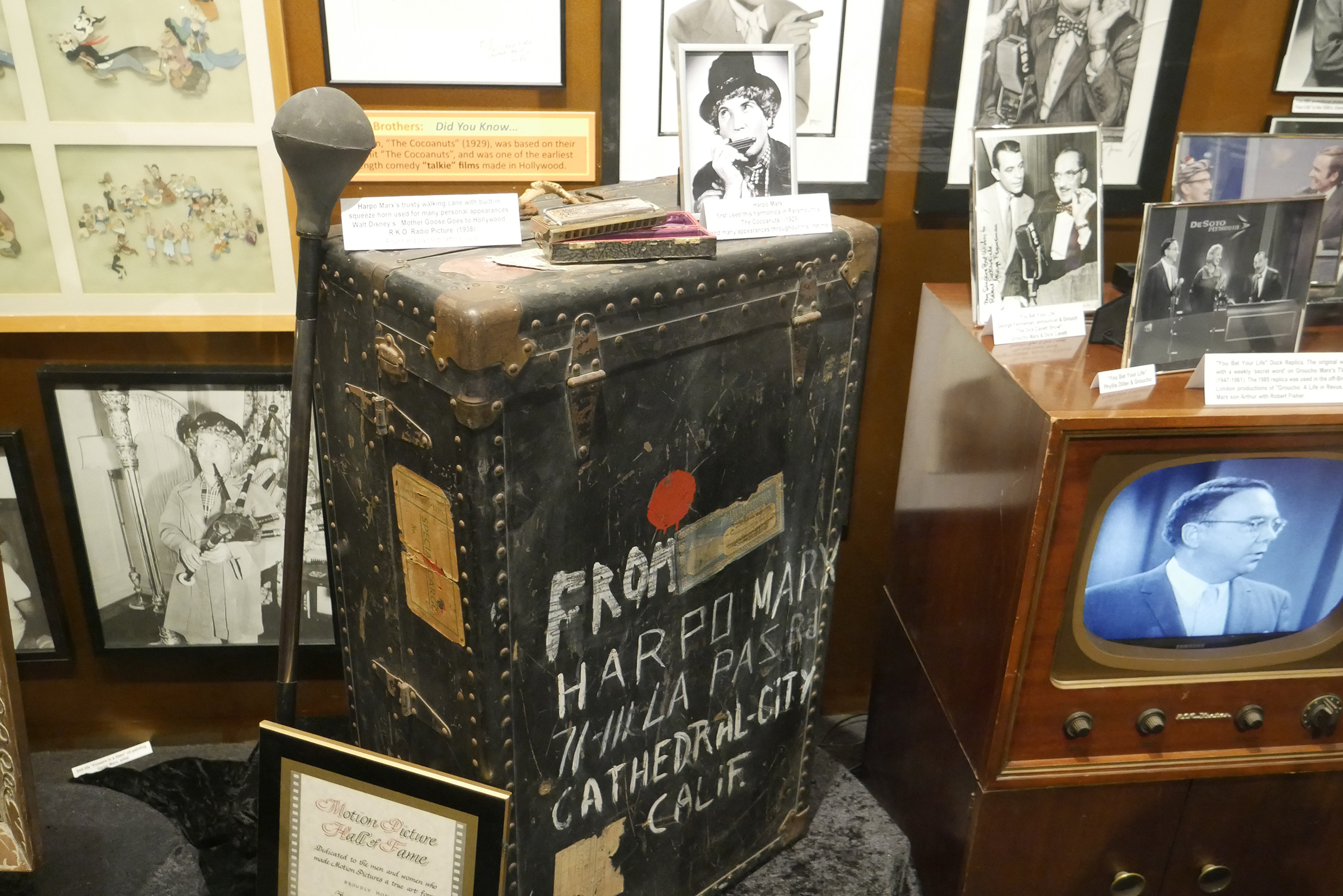 Marx Bros Hollywood Museum exhibit