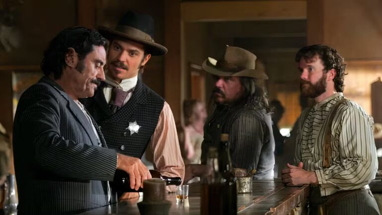 DEADWOOD, Ian McShane, Timothy Olyphant, 2004-2006, (Season 2), photo: © HBO