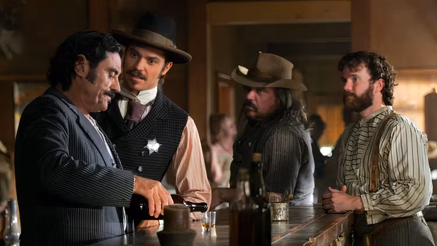 DEADWOOD, Ian McShane, Timothy Olyphant, 2004-2006, (Season 2), photo: © HBO