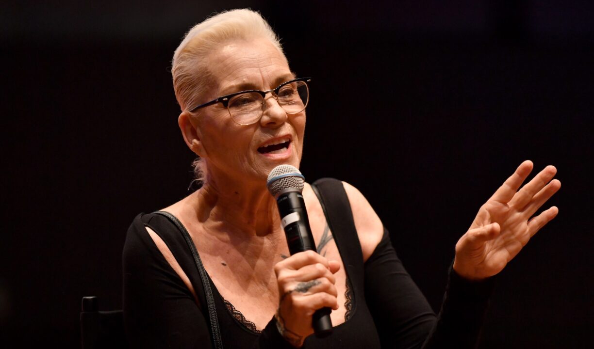 BENTONVILLE, ARKANSAS - JUNE 18: Susan Powter participates in a Q&A for the world premiere of