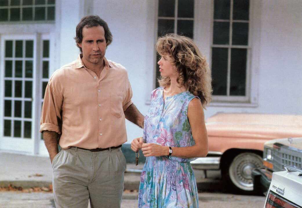 FLETCH LIVES, from left: Chevy Chase, Julianne Phillips, 1989