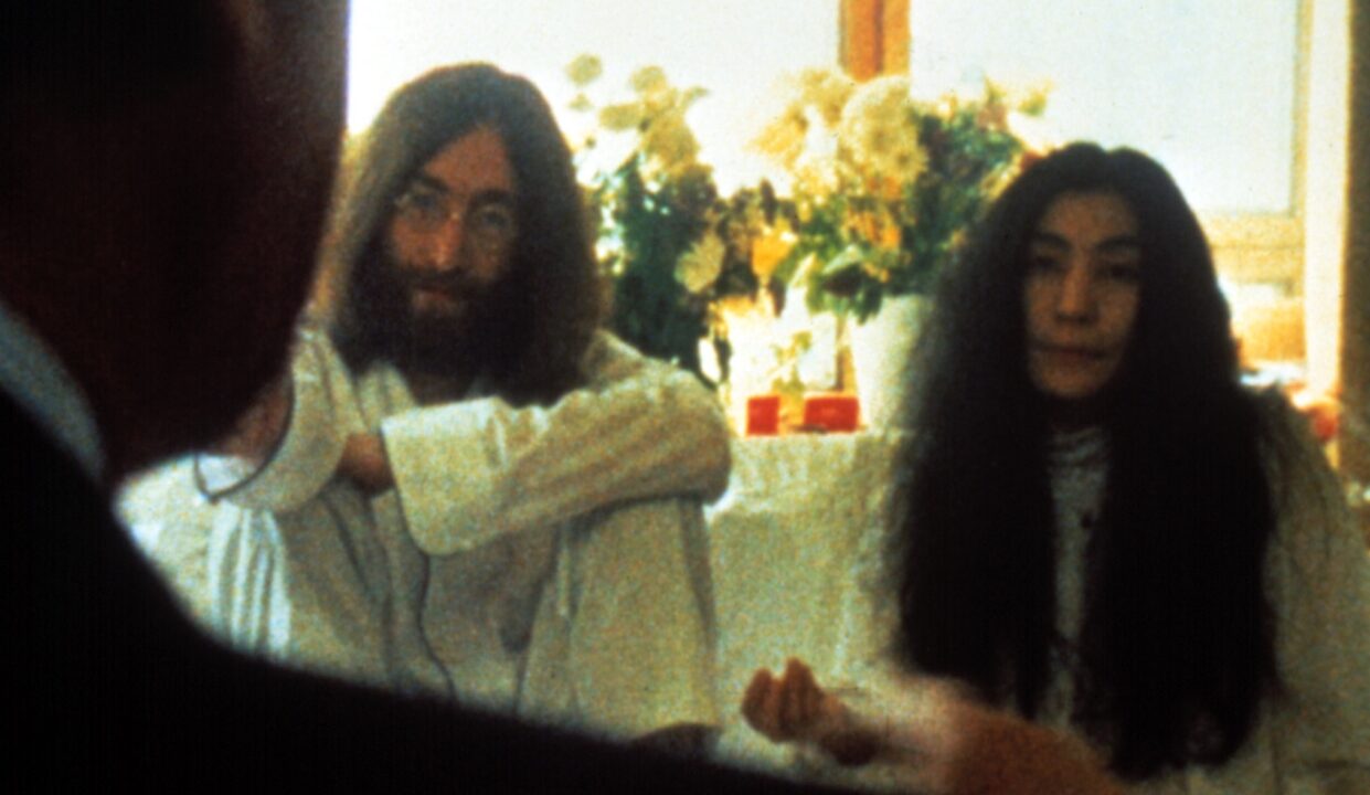 IMAGINE: JOHN LENNON, Al Capp, John Lennon, Yoko Ono, 1988, photo from the Bed-In for Peace in Montreal, 1969