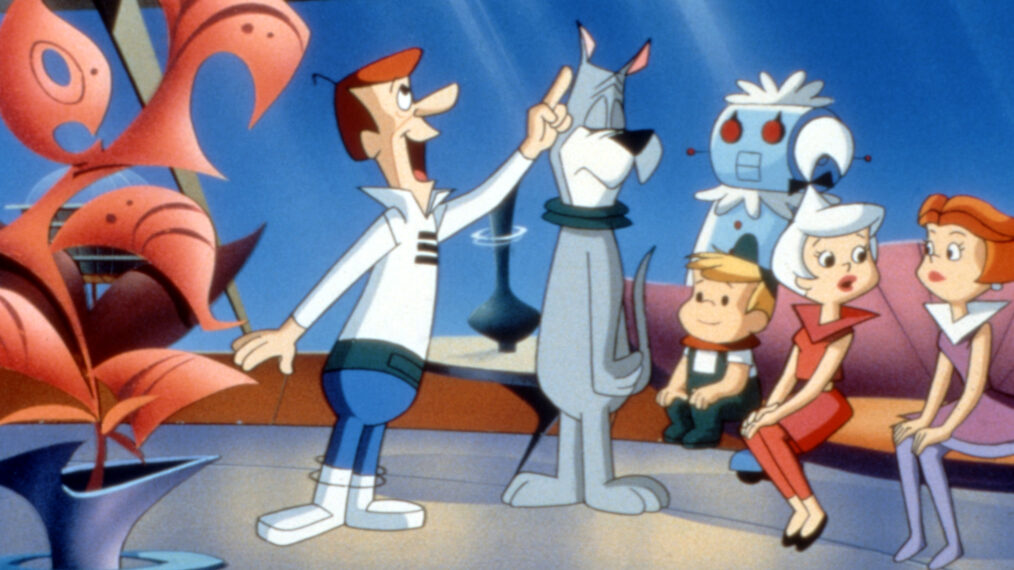 JETSONS: THE MOVIE, George Jetson, Astro, Rosey the Robot, Elroy Jetson, Judy Jetson, Jane Jetson, 1990.