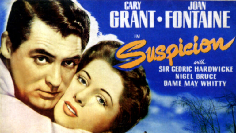 SUSPICION, Cary Grant, Joan Fontaine, 1941