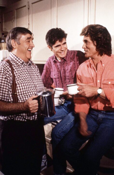 US, from left, Barney Martin, Casey Peterson, Michael Landon, aired September 20, 1991