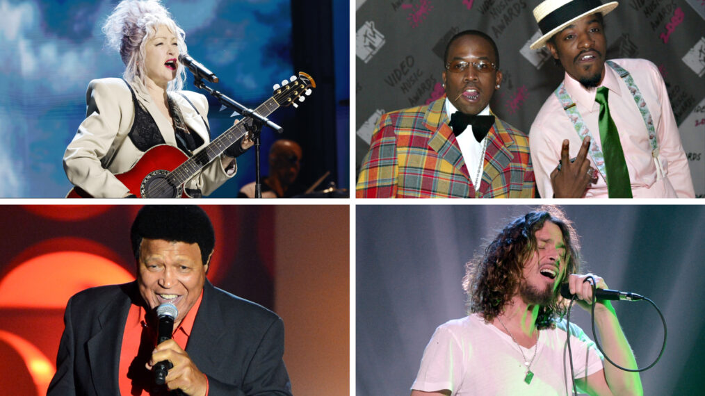 Cyndi Lauper; Outkast; Chubby Checker; Chris Cornell of Soundgarden