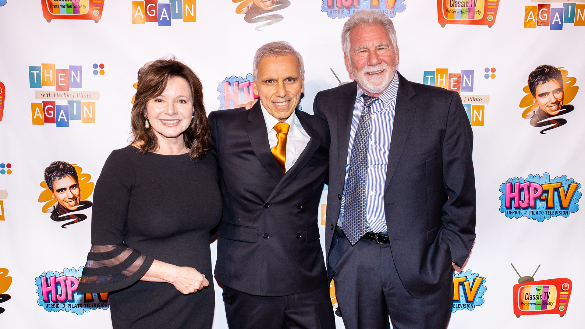 Herbie J Pilato author and writers birthday gala in Burbank, CA with Caryn Richman and Jerry Houser