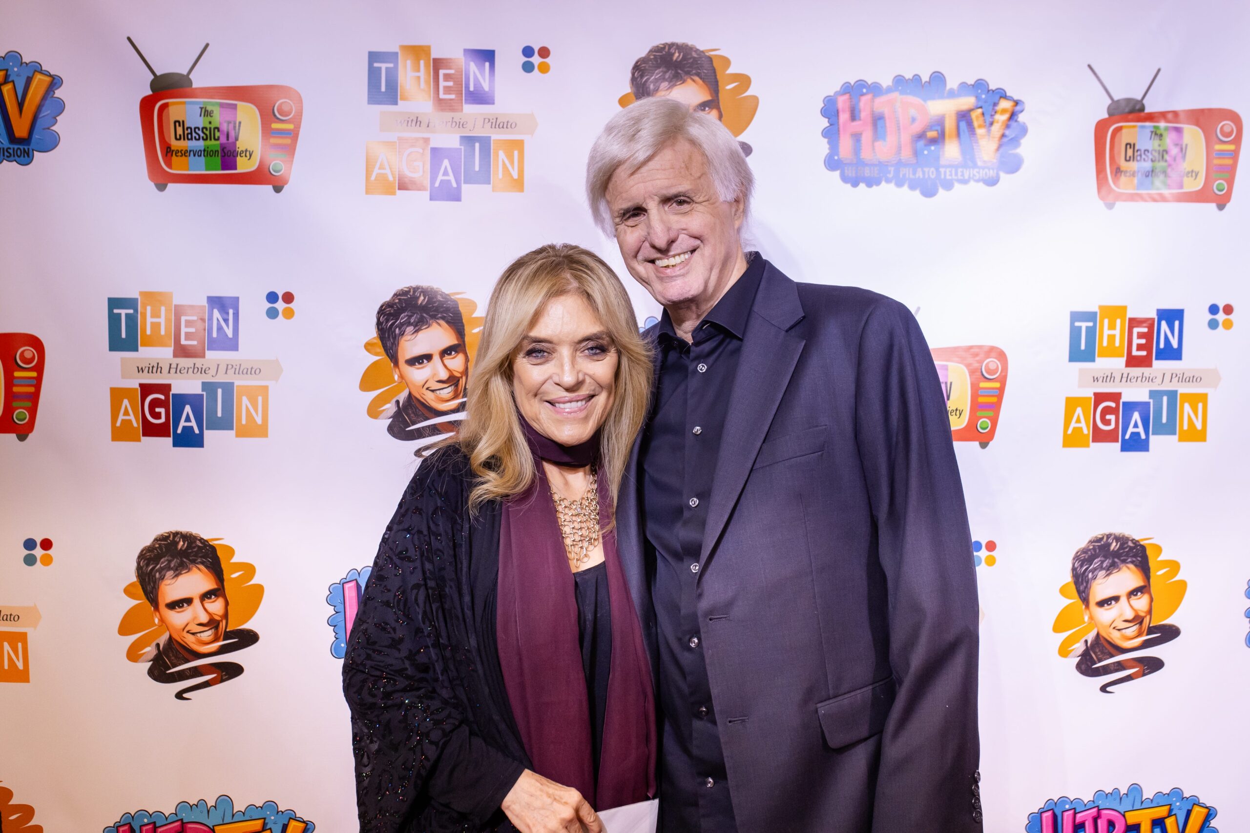 Herbie J Pilato author and writers birthday gala in Burbank, CA with Lydia Cornell