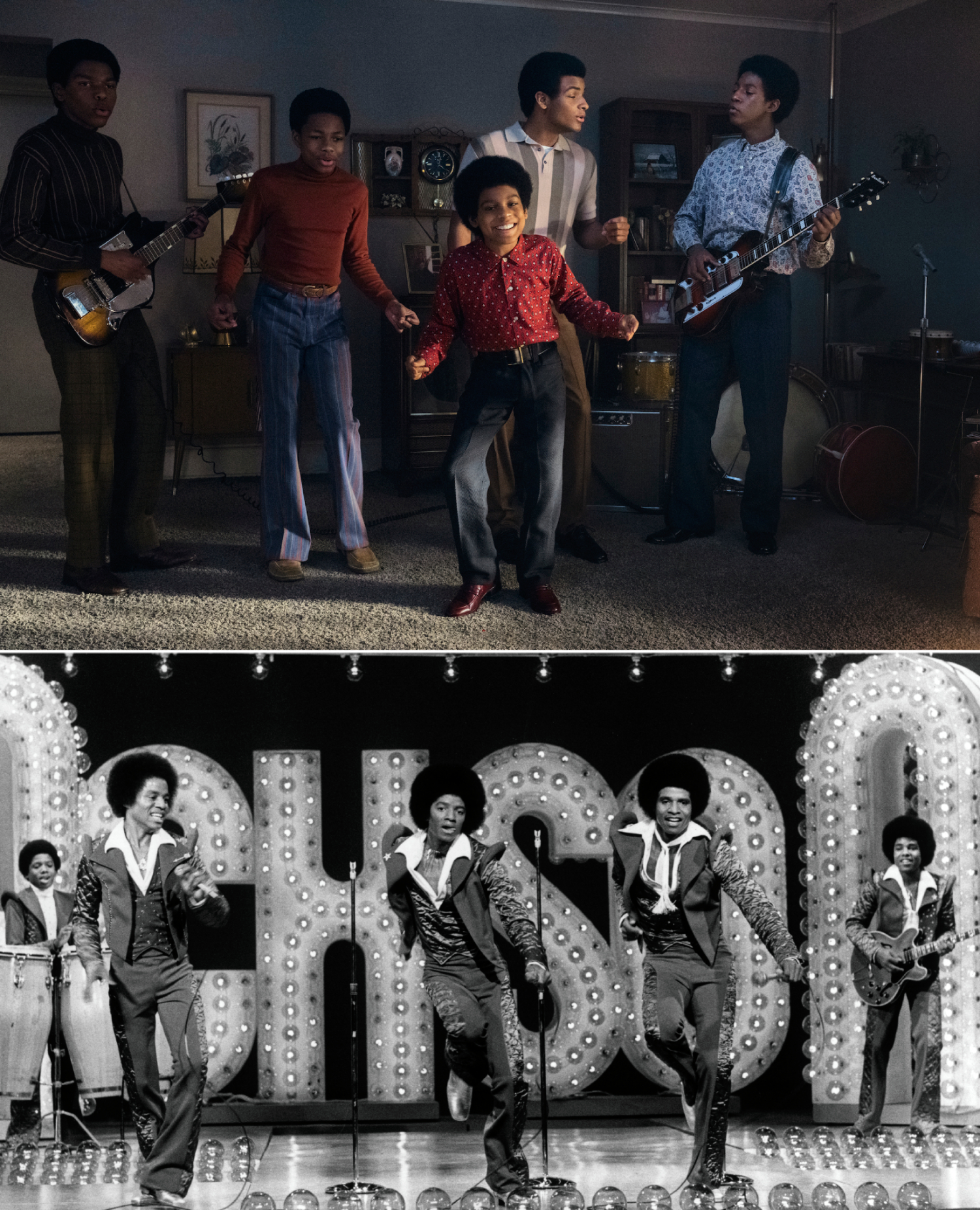 THE JACKSONS, (from left): Randy Jackson, Marlon Jackson, Michael Jackson, Jackie Jackson, Tito Jackson, (Season 1, aired Feb. 9, 1977), 1976-77