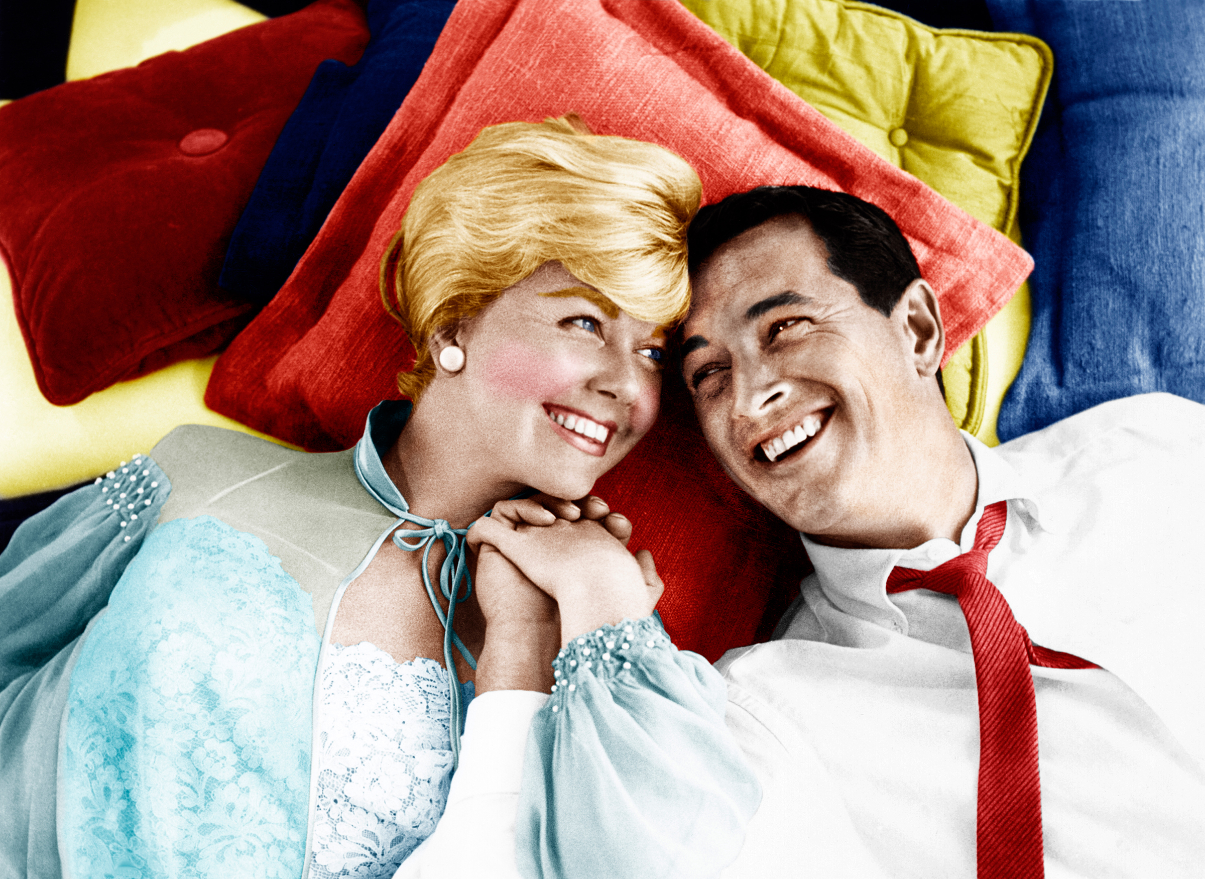PILLOW TALK, from left: Doris Day, Rock Hudson, 1959
