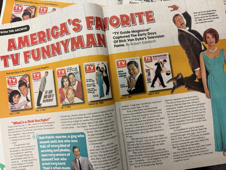 pages featured in ReMIND Magazine's April 2025 issue on Dick Van Dyke