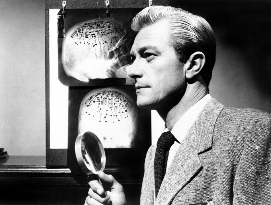 THE CREATURE WITH THE ATOM BRAIN, Richard Denning, 1955