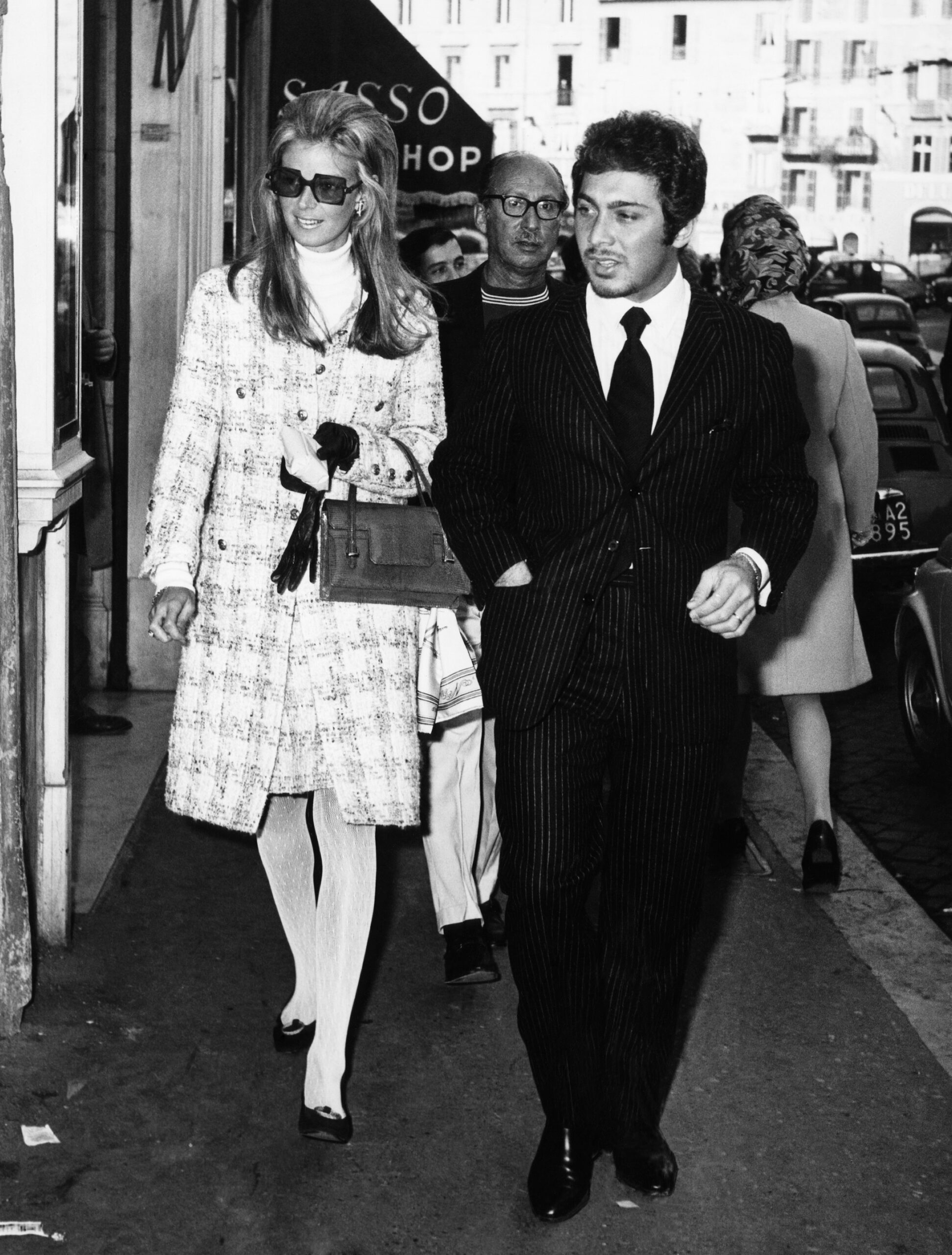 Paul Anka and his wife, Anne, sightseeing in Rome, January 1968