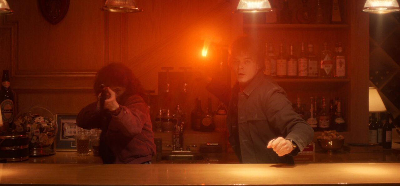 STRANGER THINGS: SEASON 5. (L to R) Natalia Dyer as Nancy Wheeler and Charlie Heaton as Jonathan Byers in Stranger Things: Season 5. Cr. COURTESY OF NETFLIX © 2025