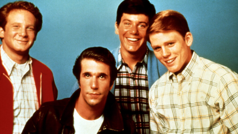 HAPPY DAYS, Donnie Most, Henry Winkler, Anson Williams, Ron Howard