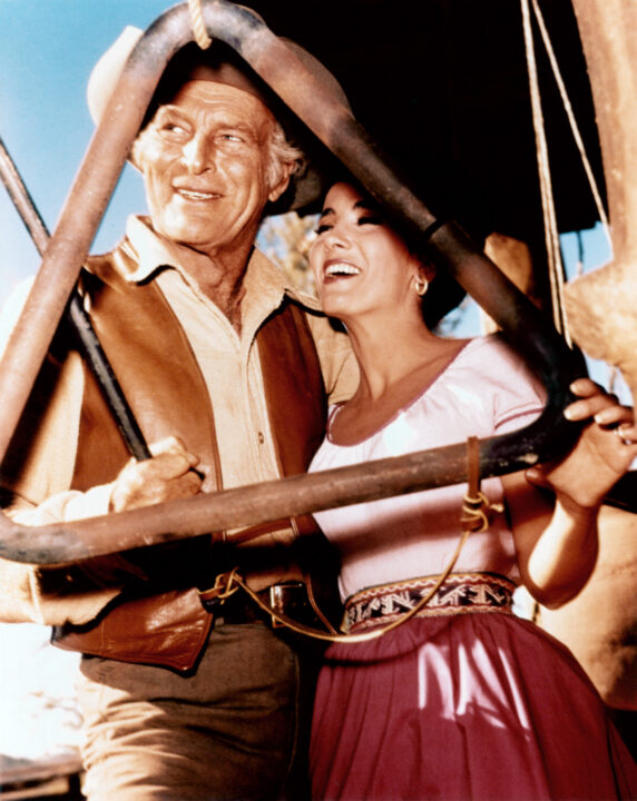 THE HIGH CHAPARRAL, (from left): Leif Erickson, Linda Cristal, 1967-71