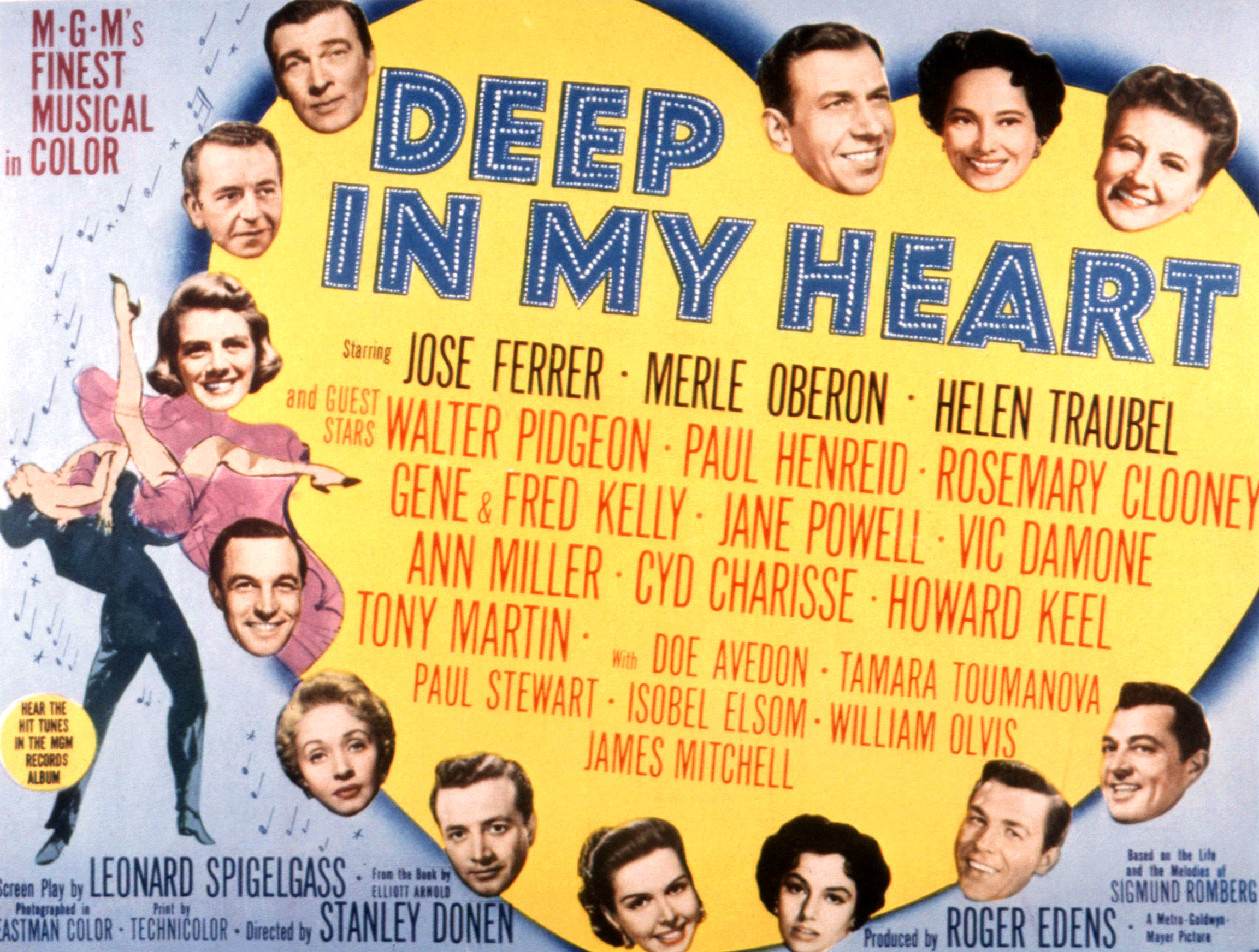 DEEP IN MY HEART, US poster, 1954