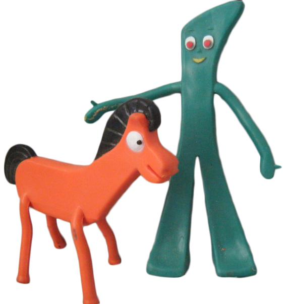 Gumby with his pal Pokey, the horse