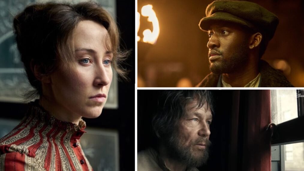 A Thousand Blows, Season 2 - Malachi Kirby (Hezekiah), Erin Doherty (Mary Carr), and Stephen Graham (Sugar Goodson)