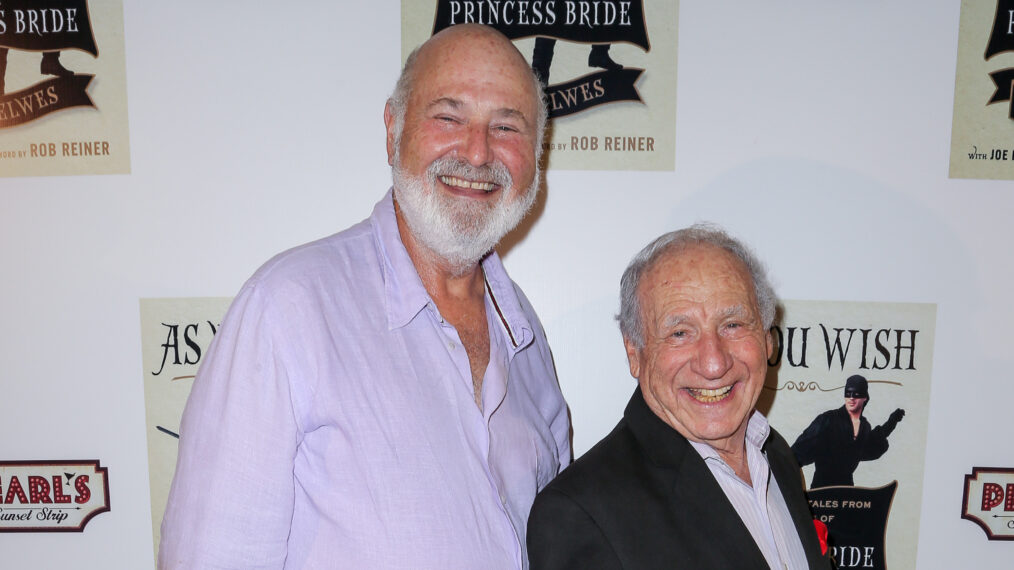HOLLYWOOD, CA - OCTOBER 06: Directors/producers Rob Reiner (L) and Mel Brooks attend the 