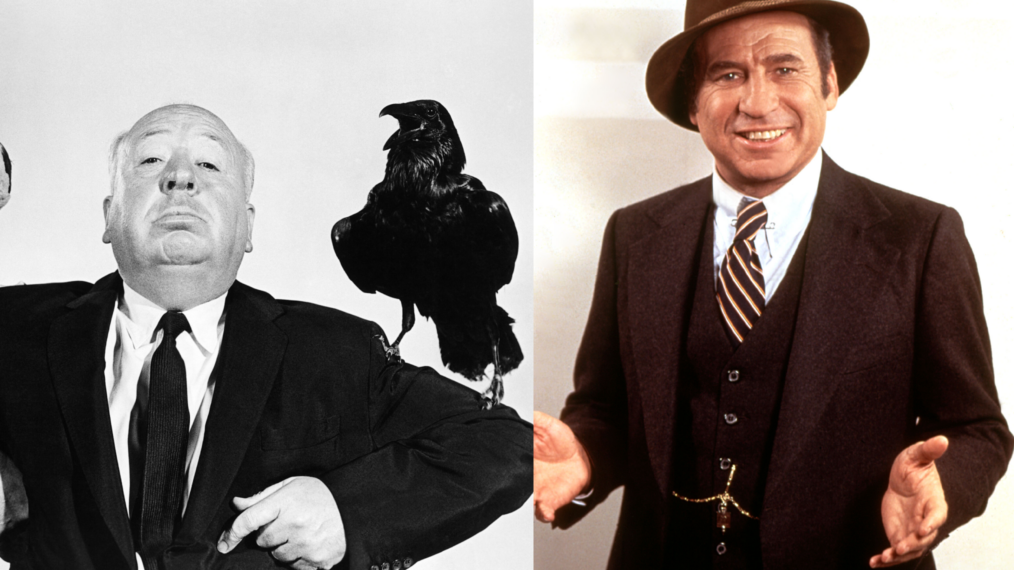 Alfred Hitchcock and Mel Brooks