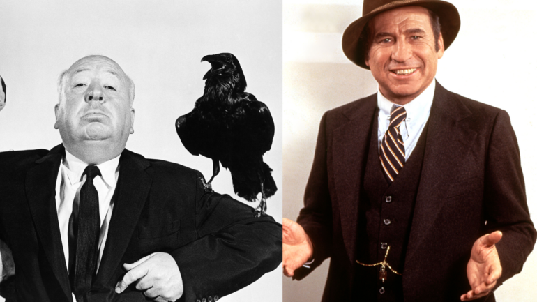 Alfred Hitchcock and Mel Brooks