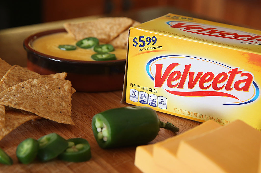 In this photo illustration, Velveeta cheese is shown on January 8, 2014 in Chicago, Illinois. Kraft Foods, the maker of Velveeta, says there is a shortage of the cheese product in some areas