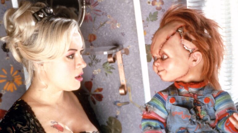 BRIDE OF CHUCKY, Jennifer Tilly, Chucky, 1998, (c)MCA Universal/courtesy Everett Collection