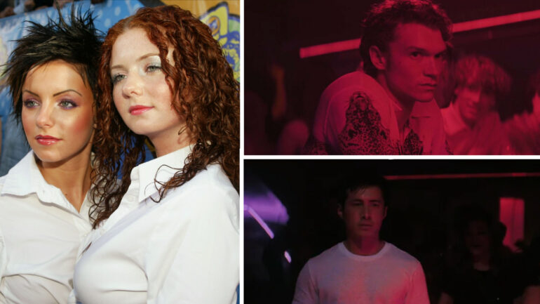 t.A.t.U attends The 2003 MTV Movie Awards held at the Shrine Auditorium on May 31, 2003 in Los Angeles, California. (Photo by Kevin Winter/Getty Images); Heated Rivalry; Hudson Williams, Connor Storrie, HBO MAX