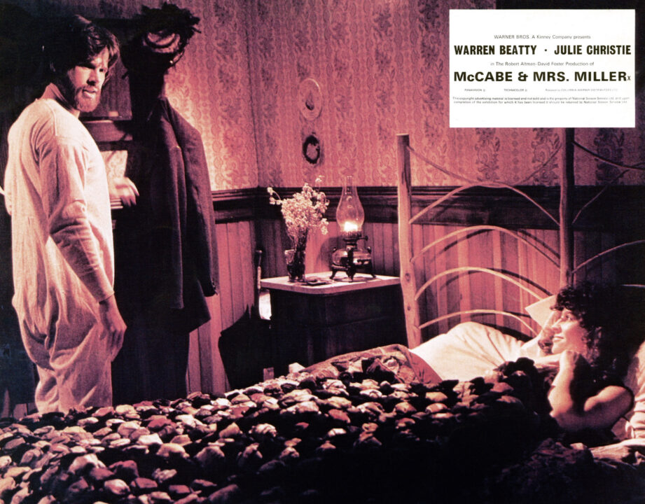 MCCABE AND MRS. MILLER, from left: Warren Beatty, Julie Christie, 1971