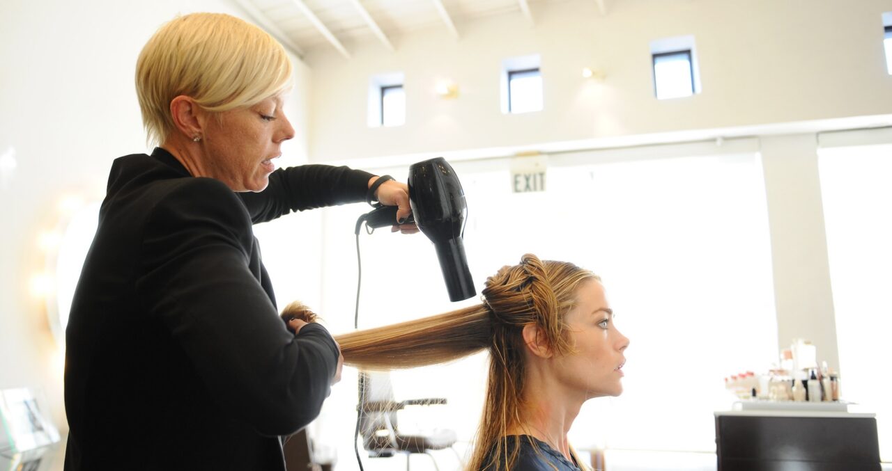 WEST HOLLYWOOD, CA - FEBRUARY 03: ***EXCLUSIVE ACCESS*** Denise Richards turns to celebrity hairstylist Tabatha Coffey for her color and styling at Warren Tricomi Salon on February 3, 2010 in West Hollywood, California. (Photo by Michael Caulfield/Getty Images)
