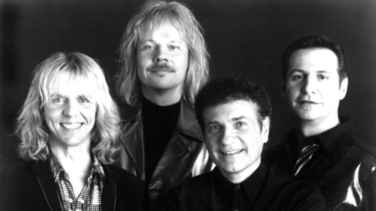 Styx, (l-r): Tommy Shaw, James Young, Dennis DeYoung, Chuck Panozzo, ca. 1980s
