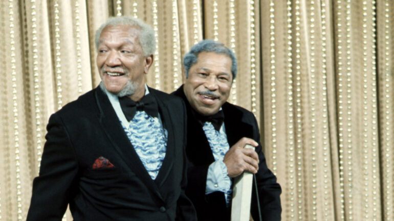 SANFORD AND SON, from left: Redd Foxx, Don Bexley in 'Sanford and Gong' (Season 6, Episode 13, aired December 17, 1976), 1972-77