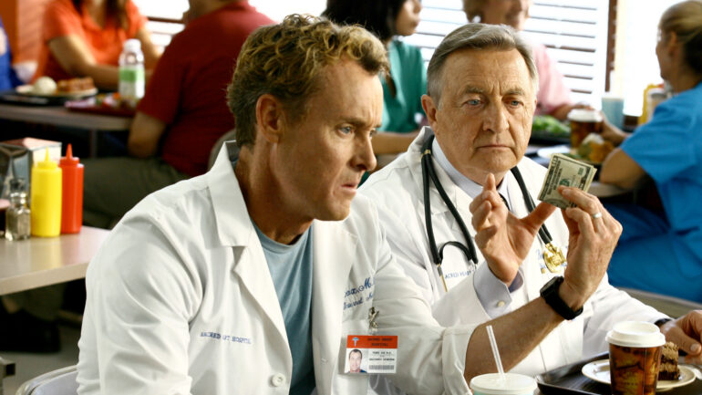 SCRUBS, John C. McGinley, Ken Jenkins, 'My Worst Enemy', (Season 7, Episode 701, aired October 25, 2007), 2001-2010