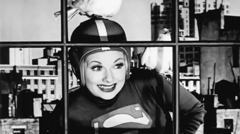 I LOVE LUCY, Lucille Ball, 'Lucy and Superman', (Season 6, aired Jan. 14, 1957), 1951-57.