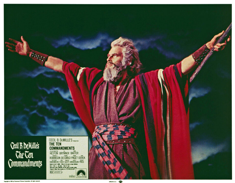 THE TEN COMMANDMENTS, US lobbycard, Charlton Heston, 1956