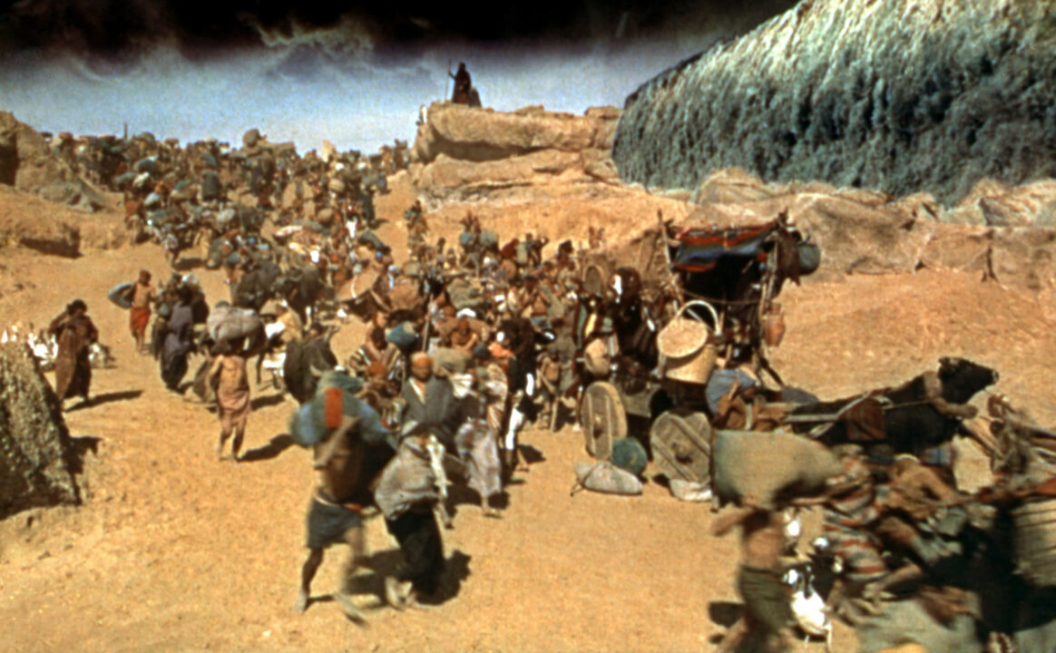 THE TEN COMMANDMENTS, 1956, parting of the Red Sea