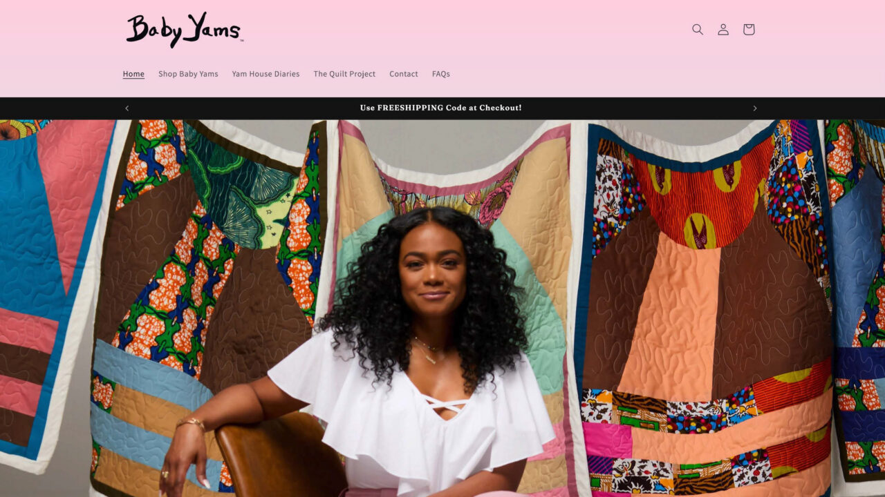 Baby Yams website by Tatyana Ali