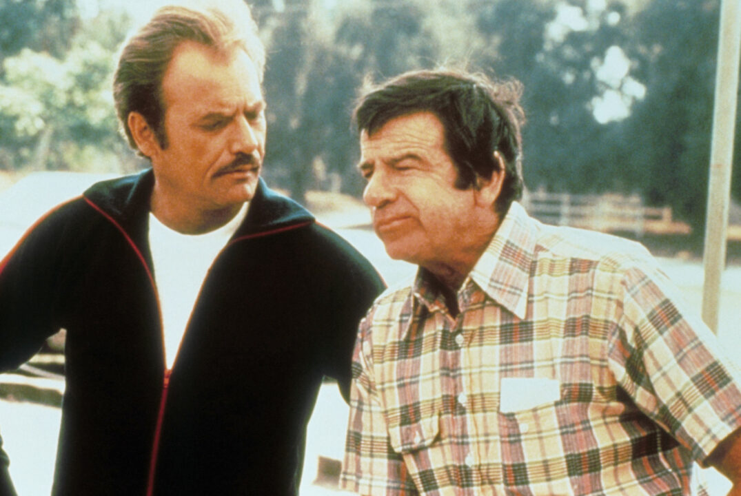 THE BAD NEWS BEARS, from left: Vic Morrow, Walter Matthau, 1976
