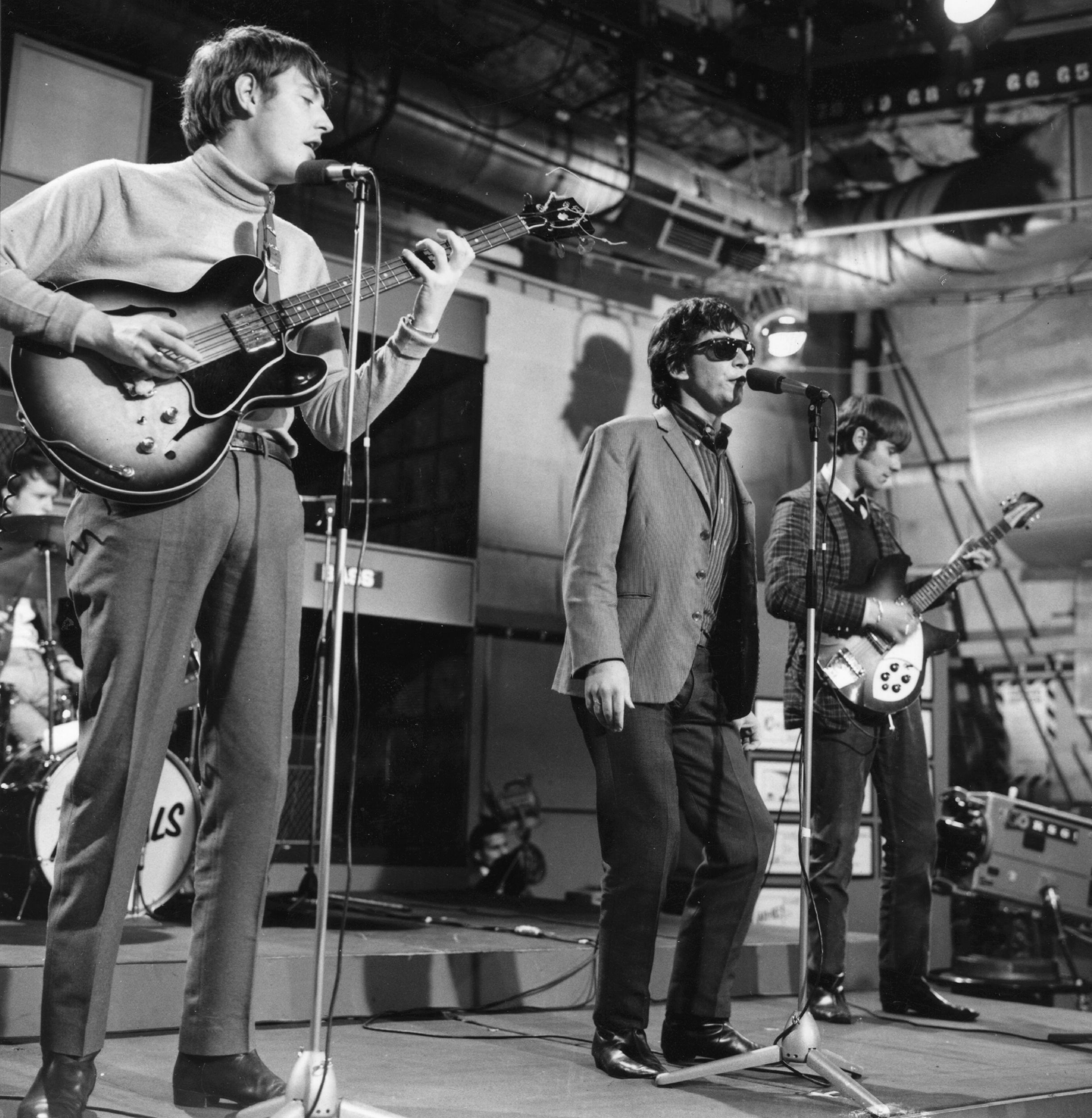 British pop group, The Animals, performing in the 'Ready Steady Go' television studio, in Kingsway, London. 