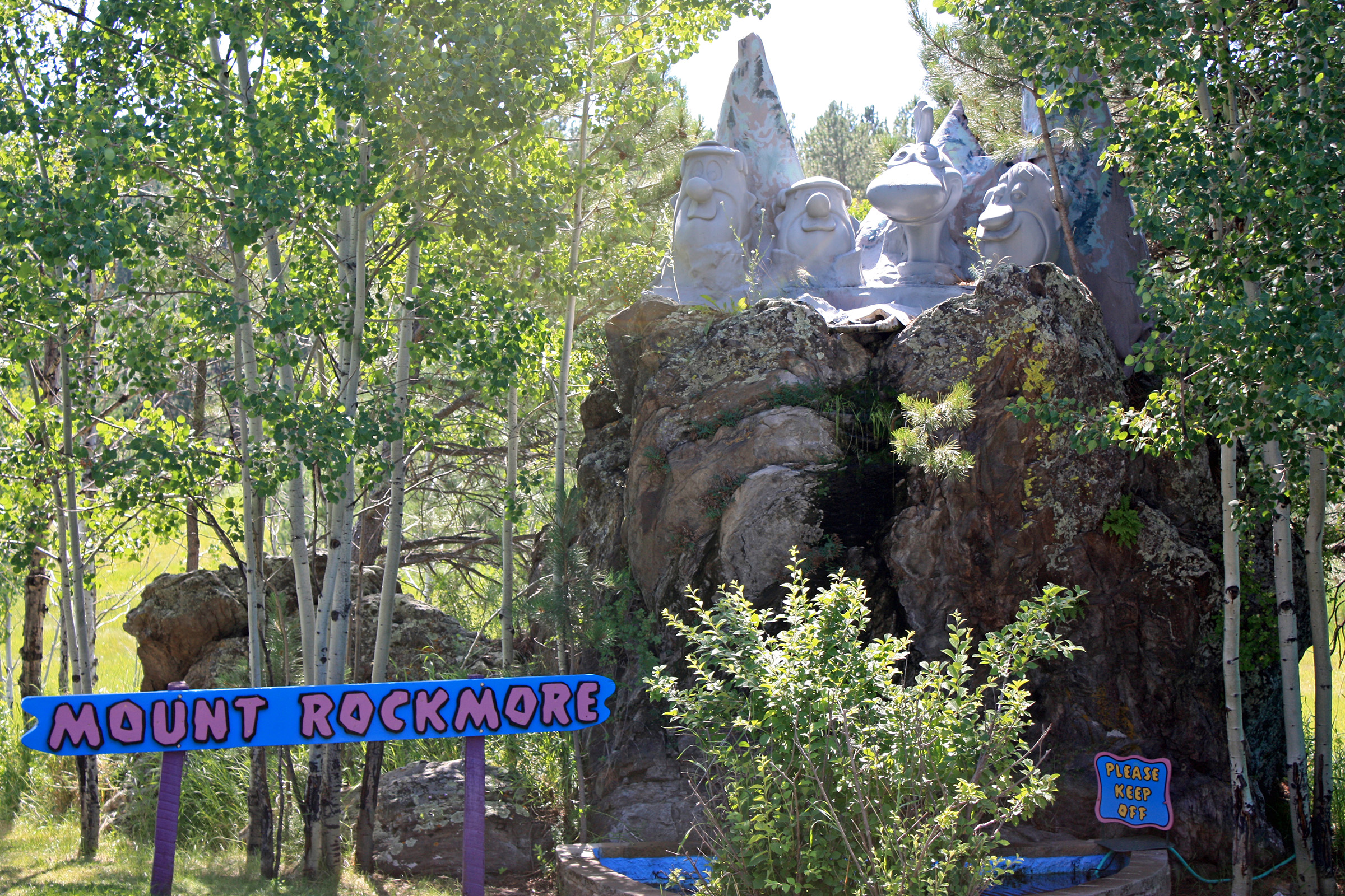 Mount Rockmore at Bedrock City, a tourist attraction in Custer, South Dakotawikimedia