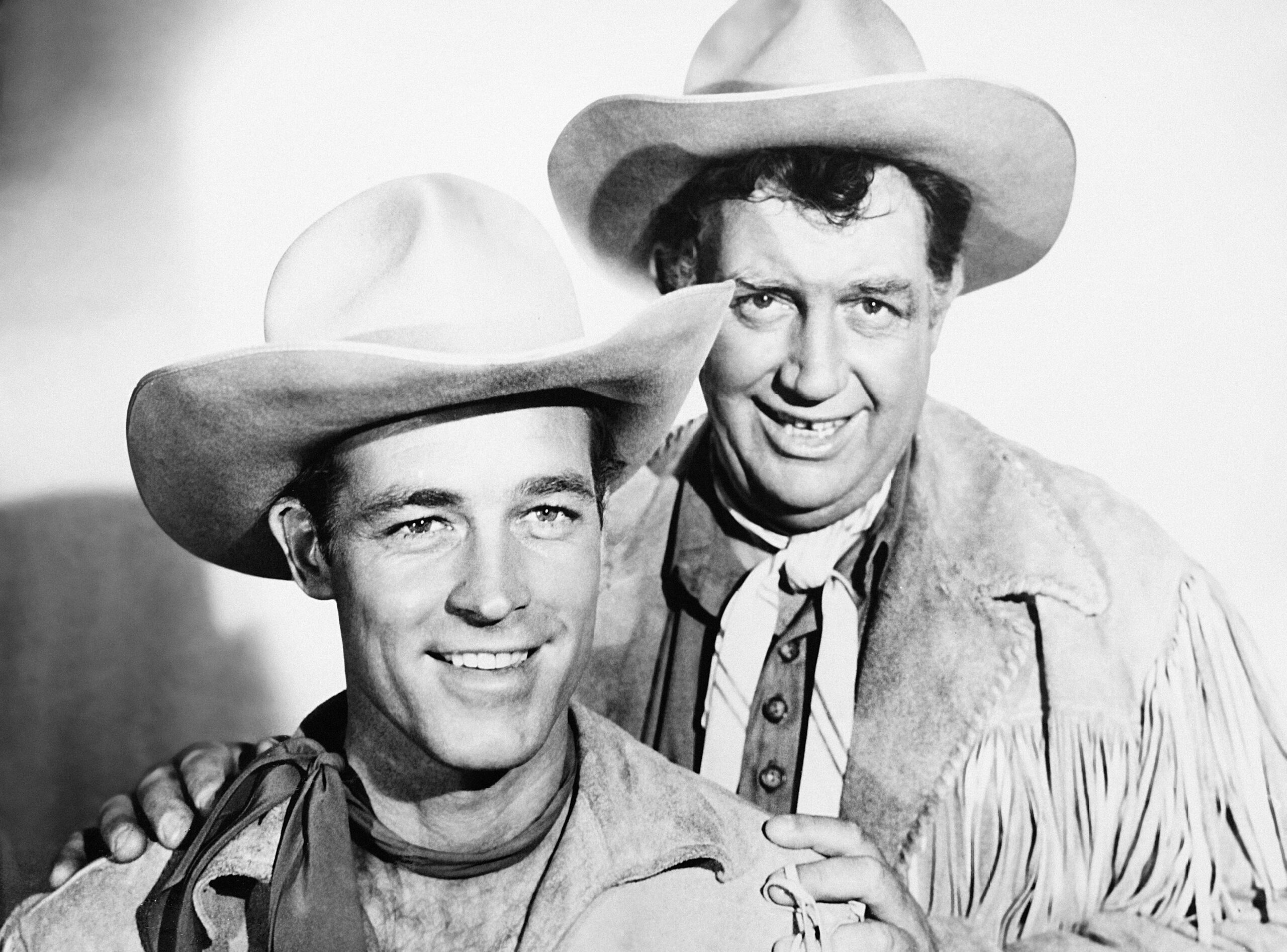 ADVENTURES OF WILD BILL HICKOK, from left: Guy Madison, Andy Devine, 1951-1958
