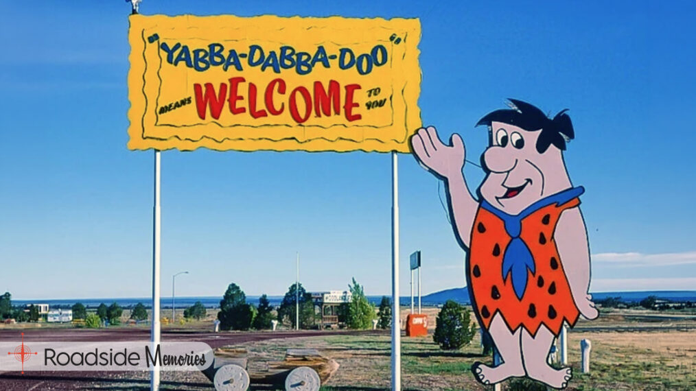 Bedrock City Welcome Sign Postcard Roadside Memories