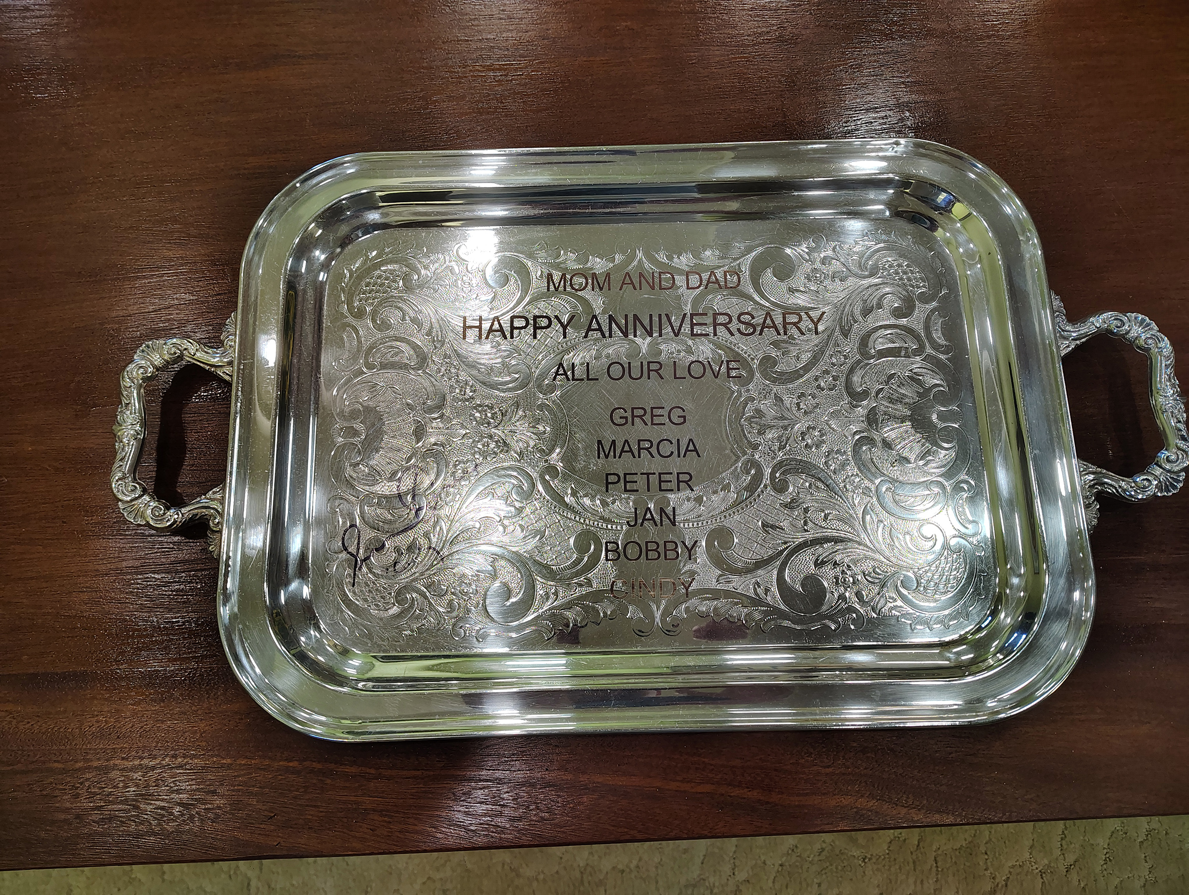 Brady Bunch House Easter Egg Silver Platter