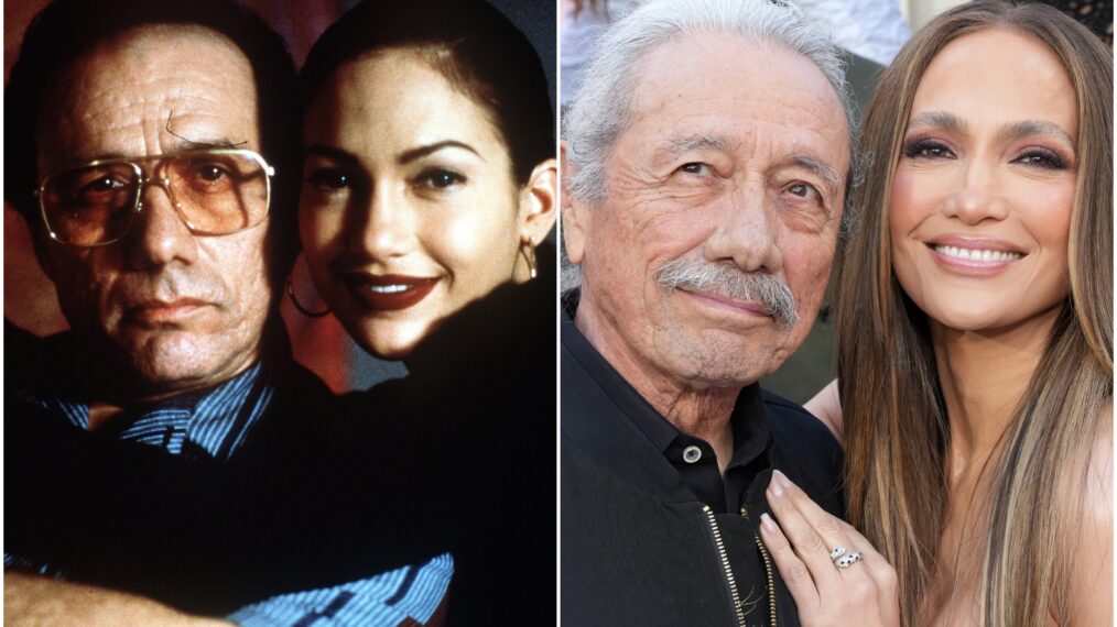 Edward James Olmos and Jennifer Lopez