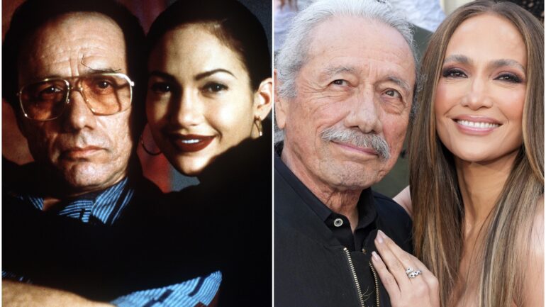 Edward James Olmos and Jennifer Lopez