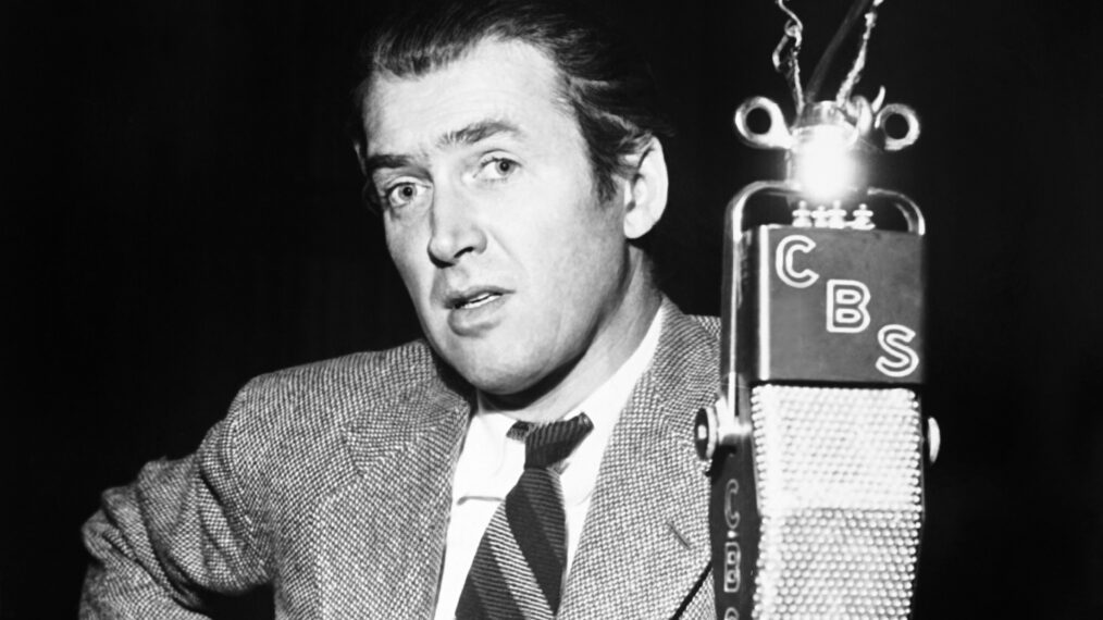 LUX RADIO THEATER, James Stewart in rehearsal for 'The Stratton Story,' 1950