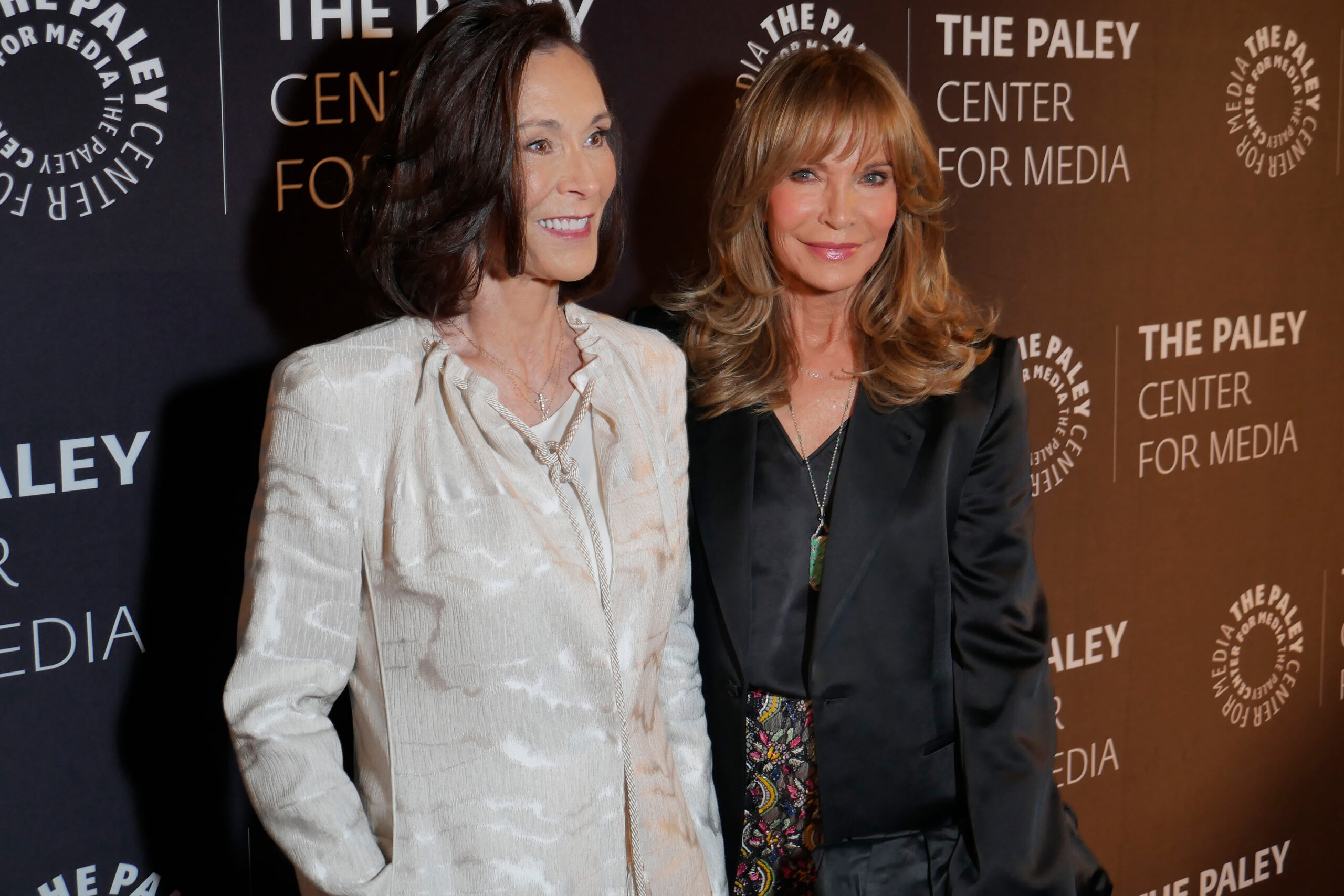Charlies Angels 50th anniversary award banquet at the Paleyfest in New York May 2026. Pictured are Jaclyn Smith and Kate Jackson
