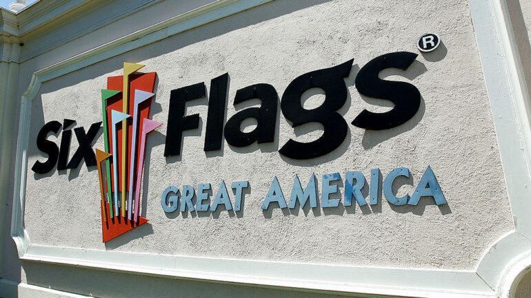 GURNEE, IL - MAY 24: Signage lies near the entrance to Six Flags Great America May 24, 2005 in Gurnee, Illinois. Looking to protect park visitors, Six Flags now has information printed on the back of their season passes regarding sex offenders' rights on visiting their parks. On the current season pass, Six Flags has wording stating it reserves the right to deny admission of anyone convicted of a sex crime or anyone required to be registered as a sex offender. The policy is included on season passes to all its 30 parks nationwide