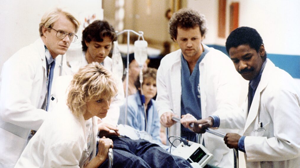 ST. ELSEWHERE, Ed Begley Jr, Cindy Pickett, Bruce Greenwood, David Morse, Denzel Washington, 1982-1988